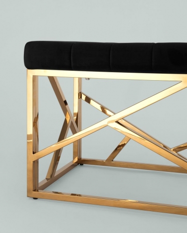 Банкетка Stool Group АРТ ДЕКО велюр Черный