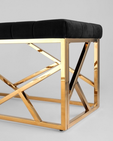 Банкетка Stool Group АРТ ДЕКО велюр Черный