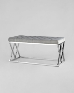 Банкетка Stool Group ИНСИГНИЯ велюр Серый