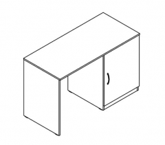Стол с тумбой под холодильник правый Skyland KTFD 1255 R Белый