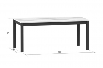 Стол Техно Любимый дом ЛД.678.040.000 Дуб Крафт белый/Чёрный