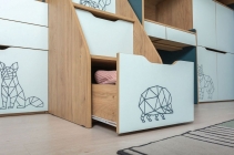 Комплект мебели для детской Mobi Гудвин 001 Гикори Рокфорд Натуральный Мята Бензин