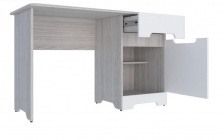 Стол Стиль Палермо-3 Юниор Ясень шимо светлый Белый глянец