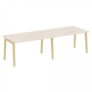 Стол переговорный 2 столешницы Рива ONIX WOOD OW.PRG-2.3 Денвер Светлый/Светлый