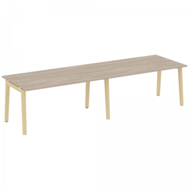 Стол переговорный 2 столешницы Рива ONIX WOOD OW.PRG-2.4 Дуб Аттик/Светлый