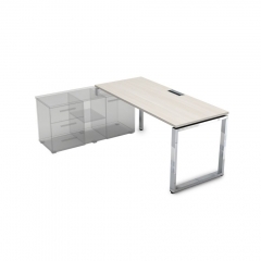 Стол рабочий, прямолинейный три опоры, левый ALSAV GLOSS LINE НСТЛ-О.994 Ivory