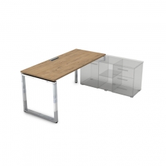 Стол рабочий, прямолинейный три опоры, правый ALSAV GLOSS LINE НСТП-О.979 Teakwood