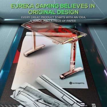 Геймерский стол c электрической регулировкой по высоте Eureka EUREKA ERK-EGD-S62B Черный с RGB
