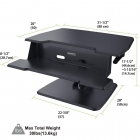 Подставка на компьютерный стол для работы стоя Eureka EUREKA ERK-CV-31B Черный