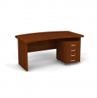 Стол с тумбой Дэфо Танго СТ9-R16R + ТВ9-04з Орех