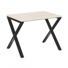 Стол рабочий Рива LOFT VR.L-SRX-1.7 Металл черный Денвер светлый