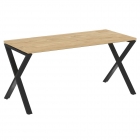 Стол рабочий Рива LOFT VR.L-SRX-4.7 Металл черный Тиквуд светлый