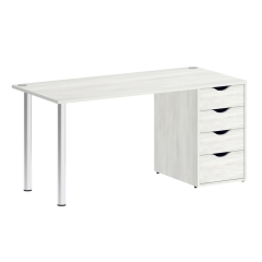 Стол письменный Рива HOME OFFICE VR.SP-3-158.1 Снежная Платина
