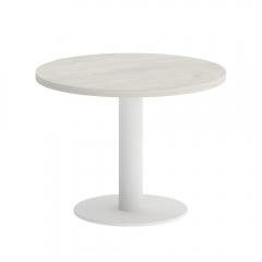 Стол журнальный круглый Рива HOME OFFICE VR.SP-5-60.1G Белый Бриллиант/Белый металл