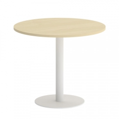 Стол журнальный круглый Рива HOME OFFICE VR.SP-5-90.1 Клен/Белый металл