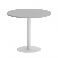 Стол журнальный круглый Рива HOME OFFICE VR.SP-5-90.1 Серый/Белый металл