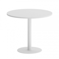 Стол журнальный круглый Рива HOME OFFICE VR.SP-5-90.1 Белый Бриллиант/Белый металл