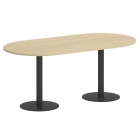 Стол овальный Рива HOME OFFICE VR.SP-5-180.1 Акация Лорка/Антрацит металл