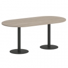 Стол овальный Рива HOME OFFICE VR.SP-5-180.1 Дуб Аттик/Антрацит металл