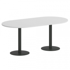 Стол овальный Рива HOME OFFICE VR.SP-5-180.1 Белый/Антрацит металл