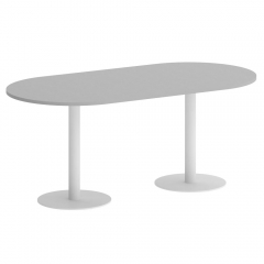 Стол овальный Рива HOME OFFICE VR.SP-5-180.1 Серый/Белый металл