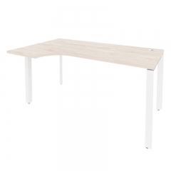 Стол эргономичный левый на П-образном м/к Рива ONIX O.MP-SA-1L Денвер Светлый/Белый
