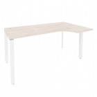 Стол эргономичный правый на П-образном м/к Рива ONIX O.MP-SA-1R Денвер Светлый/Белый