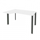 Стол эргономичный левый на П-образном м/к Рива ONIX O.MP-SA-2L Белый Бриллиант/Антрацит