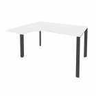 Стол эргономичный левый на П-образном м/к Рива ONIX O.MP-SA-3L Белый Бриллиант/Антрацит