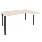 Стол эргономичный правый на П-образном м/к Рива ONIX O.MP-SA-4R Денвер Светлый/Антрацит