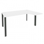 Стол эргономичный правый на П-образном м/к Рива ONIX O.MP-SA-4R Белый Бриллиант/Антрацит