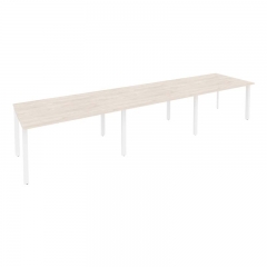 Стол переговорный 3 столешницы Рива ONIX O.MP-PRG-3.3 Денвер Светлый/Белый