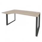 Стол эргономичный левый на О-образном м/к Рива ONIX O.MO-SA-1L Дуб Аттик/Антрацит