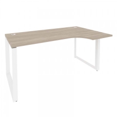 Стол эргономичный правый на О-образном м/к Рива ONIX O.MO-SA-1R Дуб Аттик/Белый