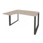 Стол эргономичный левый на О-образном м/к Рива ONIX O.MO-SA-3L Дуб Аттик/Антрацит