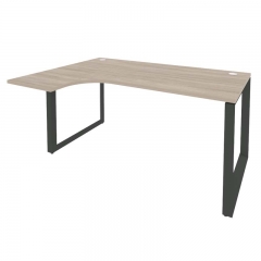 Стол эргономичный левый на О-образном м/к Рива ONIX O.MO-SA-4L Дуб Аттик/Антрацит