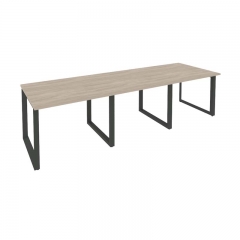 Стол переговорный 3 столешницы Рива ONIX O.MO-PRG-3.1 Дуб Аттик/Антрацит