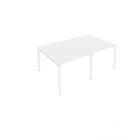Переговорный стол 2 столешницы Рива Metal System Б.ПРГ-2.1 Белый