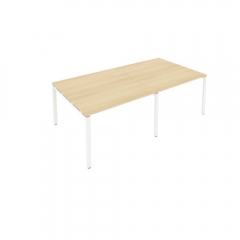 Переговорный стол 2 столешницы Рива Metal System Б.ПРГ-2.2 Акация/Белый