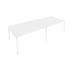 Переговорный стол 2 столешницы Рива Metal System Б.ПРГ-2.4 Белый