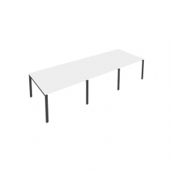Переговорный стол 3 столешницы Рива Metal System Б.ПРГ-3.2 Белый/Антрацит