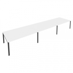 Переговорный стол 3 столешницы Рива Metal System Б.ПРГ-3.5 Белый/Антрацит