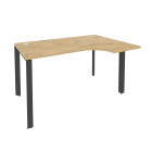 Стол эргономичный правый на П-образном м/к Рива ONIX O.MP-SA-2R Тиквуд Светлый/Антрацит