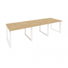 Стол переговорный 3 столешницы Рива ONIX O.MO-PRG-3.1 Тиквуд Светлый/Белый