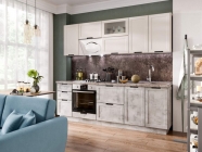 Кухонный гарнитур Любимый дом Джамис 2 Белый кашмир Белый камень