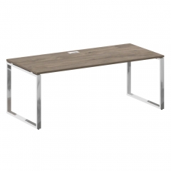 Стол руководителя прямой без тумбы Рива SHIFT SK.SR-200 Тиквуд Темный/Антрацит