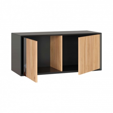 Антресоль двухдверная Любимый дом Неаполь ЛД 134.070.000 Черный Дуб Золотой