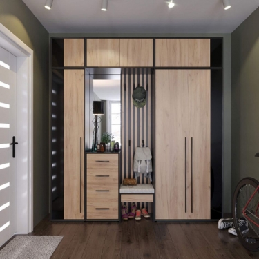 Антресоль двухдверная Любимый дом Неаполь ЛД 134.070.000 Черный Дуб Золотой