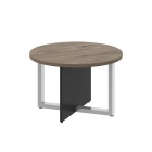 Стол журнальный, круглый Рива SHIFT SK.SG-KR-70 Тиквуд Темный/Антрацит