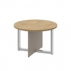 Стол журнальный, круглый Рива SHIFT SK.SG-KR-70 Тиквуд Светлый/Капучино